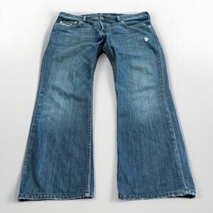Diesel Mens Blue Zatiny Button Fly Dark Wash Denim Jeans Size 36x30